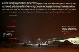 Kitchener Waterloo Centre took this photo documenting the effects of light pollution at night